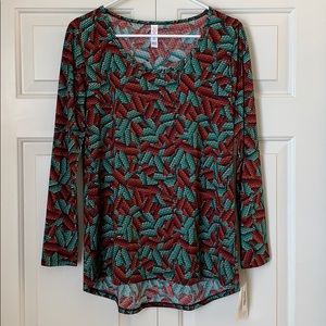 NWT ♦️ LuLaRoe Lynnae ♦️ Turquoise Red Geometric S